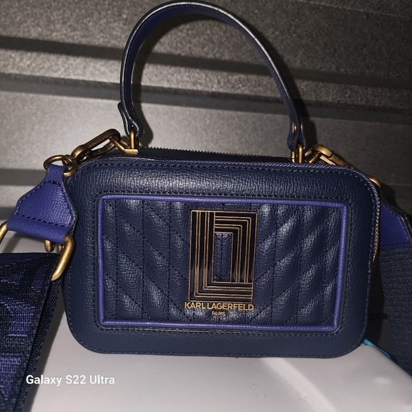 Karl Lagerfeld Blue Quilted Women's Bag - Picture 4 of 4